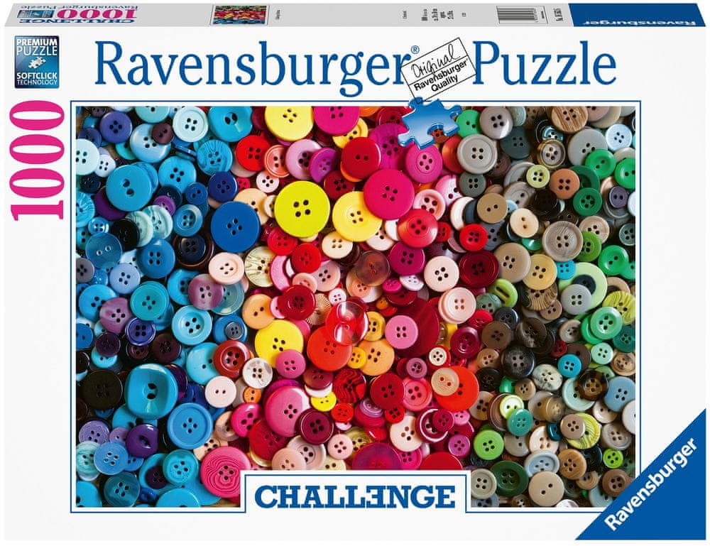 Ravensburger Puzzle 165636 Gombíky Výzva 1000 dielikov